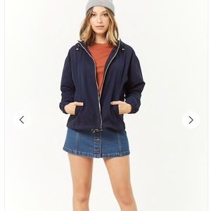 NWT navy blue jacket with hoodie